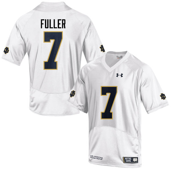 Men #7 Will Fuller Notre Dame Fighting Irish College Football Jerseys-White - Click Image to Close